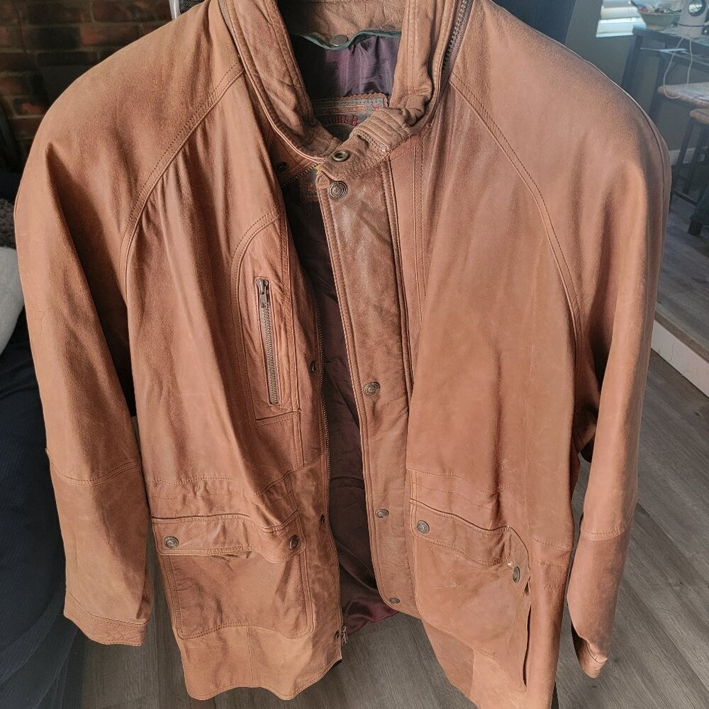 Long leather coat